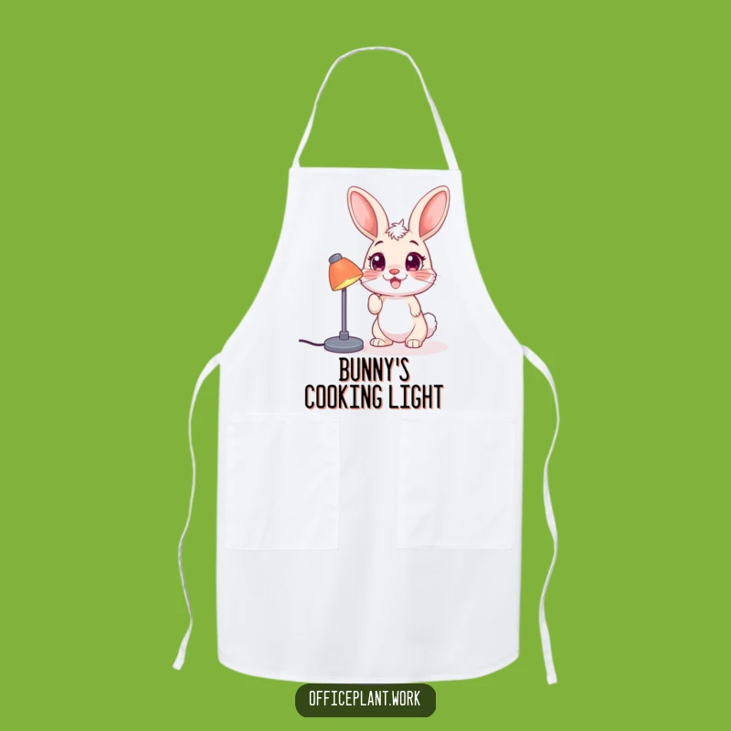 Funny Bunny Lamp Apron: Playful Nudge Kitchen Gift