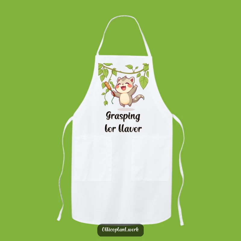 Funny Swatting Vine Creature Apron, Playful Chef's Plant Gear, Hilarious Gift