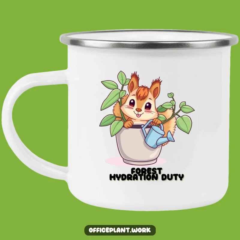 Adventure Funny Squirrel Plant Camping Mug: Curious Critter Outdoor Gift