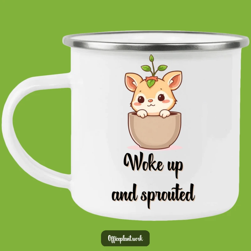 Funny Curious Animal Camping Mug, Sprout Peek-a-Boo Campfire Cup, Hilarious Gift