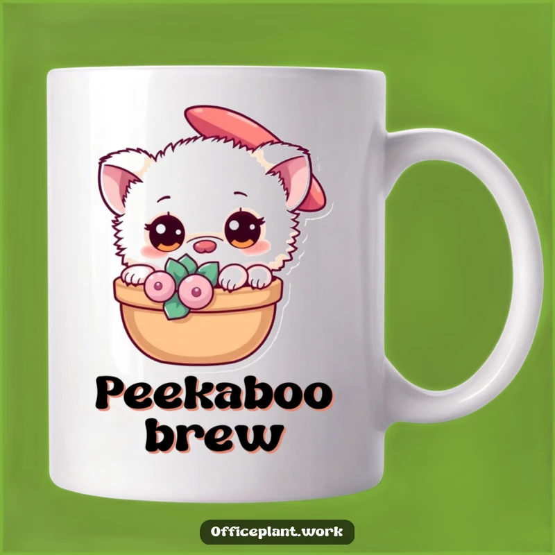 Funny Fuzzy Creature Succulent Mug - Cute and Humorous Plant Lover Gift!