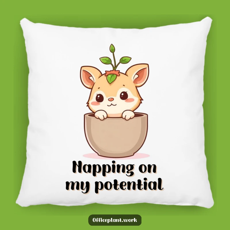 Funny Curious Sprout Animal Pillow, Cozy Peek-a-Boo Plant Cushion, Hilarious Gift