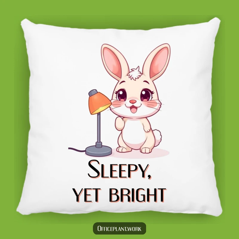 Comfy Funny Bunny Lamp Pillow: Playful Nudge Accent Gift