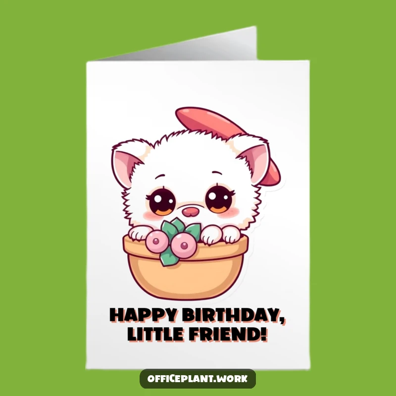 Free Printable Funny Fuzzy Creature Birthday Card - Cute Downloadable Creature Gift