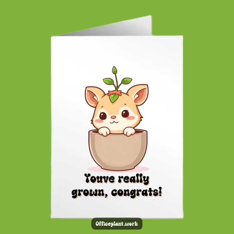 Free Printable Congratulations Card: Curious Critter Achieves Success - Funny Downloadable Gift