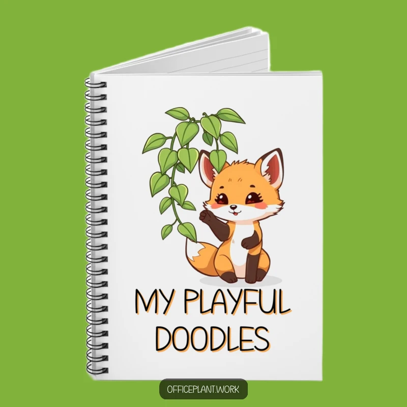 Funny Fox Cub Plant Notebook: Playful Paw Journal Gift
