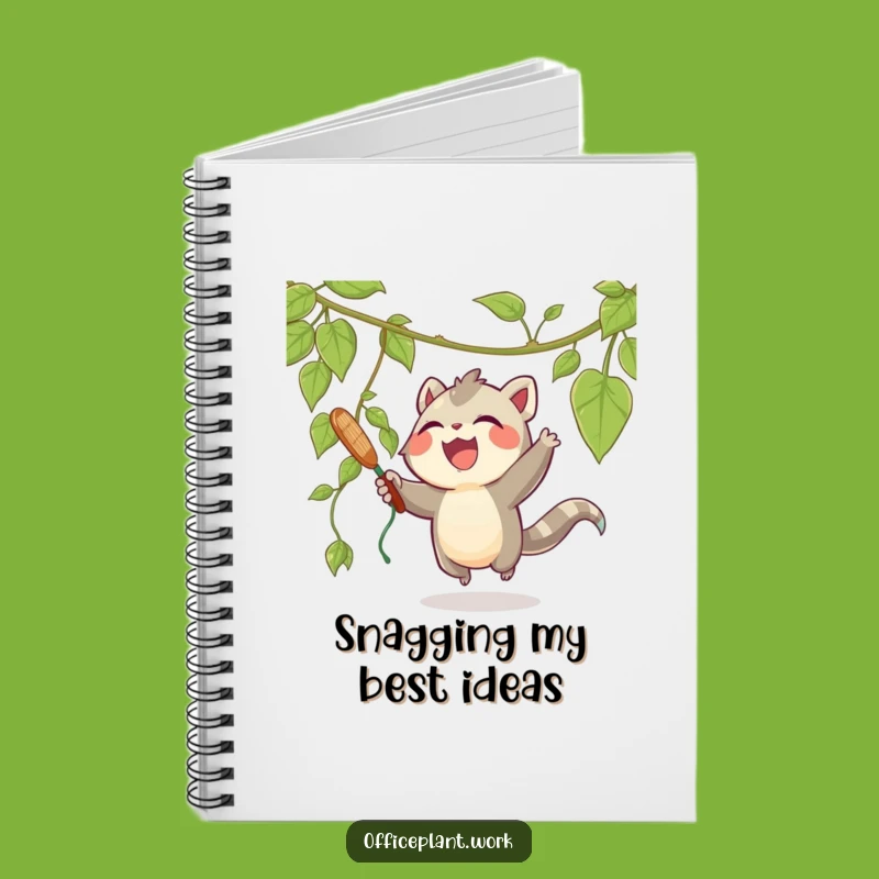 Funny Joyous Creature Notebook, Playful Vine Swatting Journal, Hilarious Gift