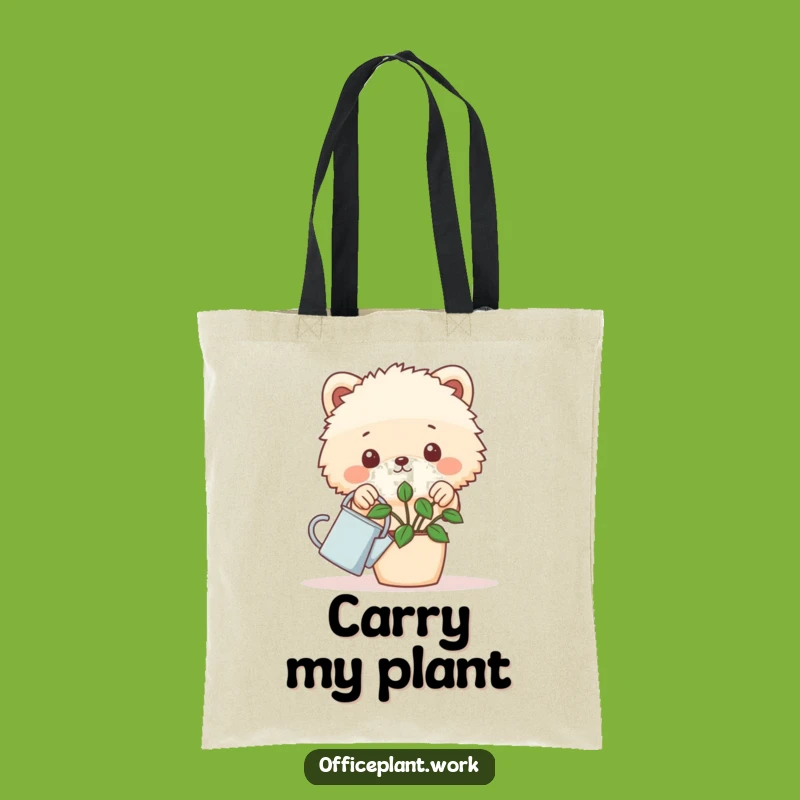Funny Desk Plant Animal Tote Bag - Carry Your Green Thumb Gear!
